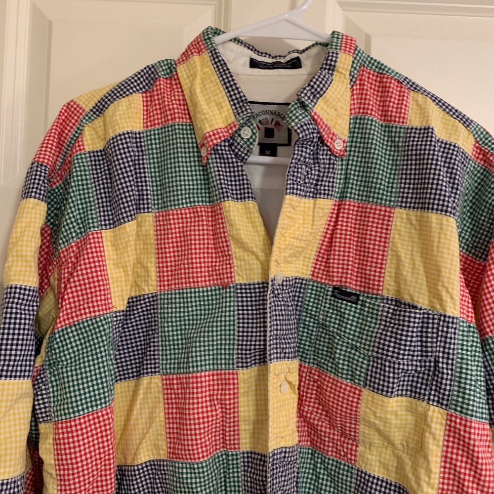 Euc Shirt: Patchwork, Gingham, Vintage, Faconnabl… - image 5